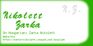 nikolett zarka business card